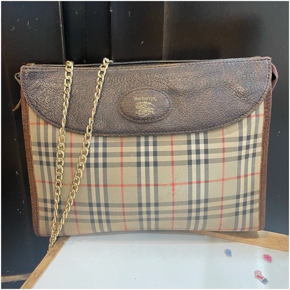 Burberry VIntage Nova Check Clutch Crossbody Shoulder Bag - Picture 4 of 12